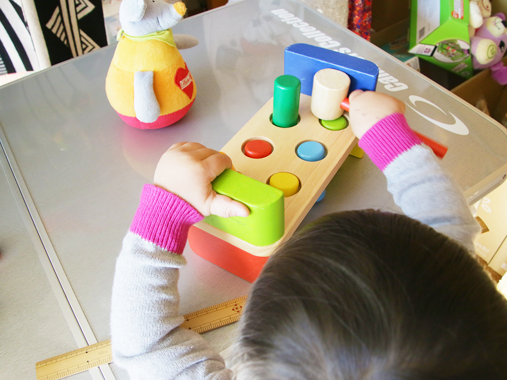 Children playing with educational toys